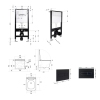 Готовое решение Qtap для ванной комнаты: подвесной унитаз Tern Ultra Quiet 525x345x360 + комплект инсталляции Standard (линейная кнопка Black) купить в САНН Одесса, изображение 2