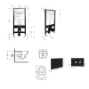 Готовое решение Qtap для ванной комнаты: подвесной унитаз Jay Ultra Quiet 520x360x320 + комплект инсталляции Standard (круглая кнопка Black) купить в САНН Одесса, изображение 2