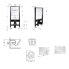 Готовое решение Qtap для ванной комнаты: подвесной унитаз Jay Ultra Quiet 520x360x320 + комплект инсталляции Standard (линейная кнопка Chrome) купить в САНН Одесса, изображение 2