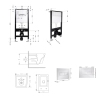 Готовое решение Qtap для ванной комнаты: подвесной унитаз Crow Rimless 485x340x330 + комплект инсталляции Standard (линейная кнопка Chrome) купить в САНН Одесса, изображение 2