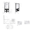 Готовое решение Qtap для ванной комнаты: подвесной унитаз Gemini Ultra Quiet 520x360x350 + комплект инсталляции Standard (линейная кнопка Chrome) купить в САНН Одесса, изображение 2