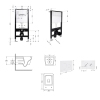 Готовое решение Qtap для ванной комнаты: подвесной унитаз Crow Ultra Quiet 520x360x290 + комплект инсталляции Standard (круглая кнопка White) купить в САНН Одесса, изображение 2