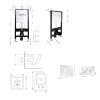 Готовое решение Qtap для ванной комнаты: подвесной унитаз Jay Ultra Quiet 485x360x320 + комплект инсталляции Standard (круглая кнопка Chrome) купить в САНН Одесса, изображение 2