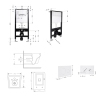 Готовое решение Qtap для ванной комнаты: подвесной унитаз Crow Ultra Quiet 485x340x290 + комплект инсталляции Standard (круглая кнопка White) купить в САНН Одесса, изображение 2