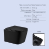 Готовое решение Qtap для ванной комнаты: подвесной унитаз Crow Ultra Quiet 485x340x290 + комплект инсталляции Standard (круглая кнопка Black) купить в САНН Одесса, изображение 3