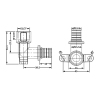 Кут натяжний Icma №1040 d16х2,2-1/2"В настінний 851040ADBO05 купити в САНН Одеса, зображення 2