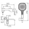 Смеситель для ванны с коротким изливом KOER KB-41037-01 (Цвет хром) (KR6004) купить в САНН Одесса, изображение 4