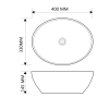 Раковина накладная MIXXUS PREMIUM ELLIPSE-0108 MARBLE 400х330х145mm (MP6526) купить в САНН Одесса, изображение 2