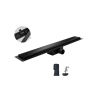 Душевой трап KOER FD08-70x500-GLASS BLACK из нерж. стали SUS304 70x500мм со стеклянной панелью (Цвет черный) (KR5139) купить в САНН Одесса