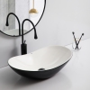 Раковина накладная MIXXUS PREMIUM WAVE-0105 WHITE-BLACK 620х360х160mm (MP6558) купить в САНН Одесса, изображение 2