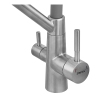 Смеситель для кухни ZERIX MAG-021 REFL.GRAY с силиконовым изливом, из нерж.стали SUS304 с выходом для питьевой воды (излив серый) (ZX6004) купить в САНН Одесса, изображение 4