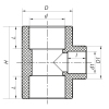 Тройник редукционный 110x50x110 PPR Koer K0227.PRO (KP2592) купить в САНН Одесса
