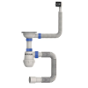 Сифон для кухни MIXXUS SK-02-A 3 1/2"x40 с нержавеющей сеткой, гибким прямоугольным переливом (MI8194) купить в САНН Одесса, изображение 2