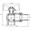 Кран с американкой 1/2" "антипротечка" (Koer KR.228-Gi) угловой (KR0196) купить в САНН Одесса, изображение 2