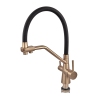 Смеситель для кухни MIXXUS PREMIUM SENNA 021 BRUSHED GOLD REFL.BLACK с выходом для питьевой воды (Цвет матовое золото+силик. излив черный) (MP6722) купить в САНН Одесса, изображение 4