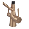 Смеситель для кухни MIXXUS PREMIUM SENNA 021 BRUSHED GOLD REFL.BLACK с выходом для питьевой воды (Цвет матовое золото+силик. излив черный) (MP6722) купить в САНН Одесса