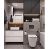 Панель смыва KOER KT-0601-01 240x160x10mm пластиковая, кнопка круглая (цвет хром) (KR5174) купить в САНН Одесса, изображение 2