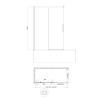 Шторки стеклянные на ванну раздвижные KOER SR BS06-120x150-TR-12 прозрачное стекло EASY CLEAN 6мм матовое золото (KR5946) купить в САНН Одесса