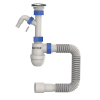 Сифон для умывальника MIXXUS SU-02-B 1 1/2"x40 с литым выпуском и отводом для стиральной машины (MI8185) купить в САНН Одесса, изображение 2