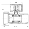 Кран трехходовой 1/2Mx3/4Mx1/2F Koer KR.515 (KR0103) купить в САНН Одесса, изображение 2