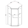 Душевая кабина без поддона MIXXUS LINES SC01-90x90x185-TR CHROME прозрачное стекло 6мм (MI6915) купить в САНН Одесса
