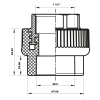 Муфта ВР 50x1.1/2F PPR Koer K0092.PRO (KP0110) купить в САНН Одесса