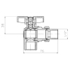Кран с американкой угловой KOER EXTREME KE.228-15 - 1/2" ручка "бабочка" красная (KR5763) купить в САНН Одесса