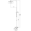 Душевая колонна со смесителем KOER KB-56007-05, 3 функции (Цвет черный) (KR3461) купить в САНН Одесса