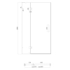 Дверь в нишу распашная KOER SR SD04-100x200-TR-01 прозрачное стекло EASY CLEAN 10мм хром (KR5386) купить в САНН Одесса, изображение 3