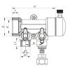 Распределительный коллектор на 2 контура с фитингом Koer K0190.PRO - 40x20 PPR (KP2555) купить в САНН Одесса