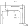 Смеситель для умывальника KOER KB-10009-07 (Цвет графит) (KR5976) купить в САНН Одесса