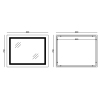 Зеркало MIXXUS WARM MR12-90x70-REVERSE с LED Touch, Anti-fog, димером, рег. яркости (MI6675) купить в САНН Одесса, изображение 3