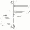 Полотенцесушитель электрический Zerix Turn EPT-6065 (поворотный, 70W) (ZX5029) купить в САНН Одесса, изображение 2