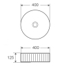 Умивальник накладний керамічний Mixxus Premium Wave-0101 400x400x125mm (MP6491) купить в САНН Одесса, изображение 2