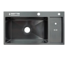 Мойка для кухни из нерж. стали ZERIX ZH8245-SET-08 MICRO DECOR GRAPHITE (цвет графит) (ZM5594) купить в САНН Одесса