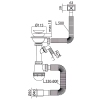 Сифон для кухни MIXXUS SK-02-B 3 1/2"x40 с нержавеющей сеткой, отводом для стиральной машины, гибким прямоугольным переливом (MI8195) купить в САНН Одесса