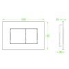 Панель смыва KOER KT-0602-16 240x160x10mm пластиковая, кнопка квадратная (цвет черный глянцевый) (KR5182) купить в САНН Одесса
