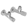 Комплект кранов для полотенцесушителя угловой M1/2''xM1/2'' удлиненный хромированный KOER KR.SET.533 (KR5842) купить в САНН Одесса