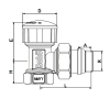 Кран радиаторный термостатический Roho R5150-050 - 1/2" (М30х1,5) (угловой) (RO0122) купить в САНН Одесса