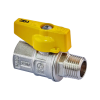 Кран шаровый ГАЗ, ручка "бабочка" желтая Roho R111-050G - 1/2" ВЗ (RO0241) купить в САНН Одесса, изображение 2