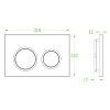 Панель смыва KOER KT-0605-03 220x140x12mm пластиковая, кнопка круглая (цвет белый) (KR5316) купить в САНН Одесса, изображение 3