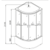 Бокс душевой с гидромассажем с высоким поддоном MIXXUS STRONG SBH01-90x90x215-FB SATIN матовое стекло 4мм (MI6888) купить в САНН Одесса, изображение 4