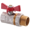 Кран с американкой 3/4" прямой Waterpro красный (WP0152) купить в САНН Одесса, изображение 2