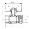 Кран шаровый Koer KR.351 - 20x3/4М Wing (LL1790) купить в САНН Одесса, изображение 3
