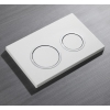 Панель смыва KOER KT-0605-03 220x140x12mm пластиковая, кнопка круглая (цвет белый) (KR5316) купить в САНН Одесса, изображение 2