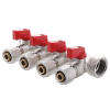 Коллектор с шаровыми кранами и фитингом Koer KR.1125-4 - 3/4”x4 Ways (KR2837) купить в САНН Одесса, изображение 3