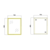 Зеркало настенное ZERIX FONTE MRZ09-60x85-REVERSE GOLD прямоугольное в золотой раме (ZX6211) купить в САНН Одесса, изображение 3