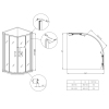 Душевая кабина без поддона KOER SR SC04-90x90x195-TR-02 прозрачное стекло EASY CLEAN 5мм SS COLOR (KR5682) купить в САНН Одесса, изображение 3