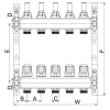 Коллекторный блок с расxодомерами Europroduct EP.S1110-06 1"x6 (EP4982) купить в САНН Одесса, изображение 2