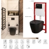 Комплект: MIXXUS PREMIUM BEVEL-SET-2101 BLACK Унитаз система смыва TORNADO 1.0+ Инсталляция KOER KT-0404 + панель KT-0604-05 BLACK MAT (MP6669) купить в САНН Одесса